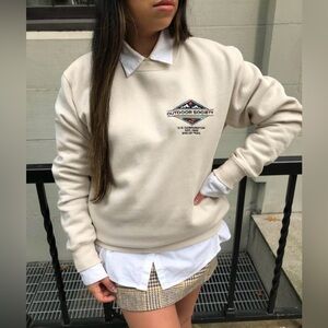 Cream crew neck Sweater